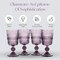 American Atelier Vintage Beaded Wine Glasses, Set of 4, 9 Oz Capacity - Purple